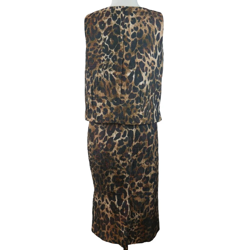 LAFAYETTE 148 Leopard Pencil Skirt and Shell Set Size 6 - Picture 2 of 11